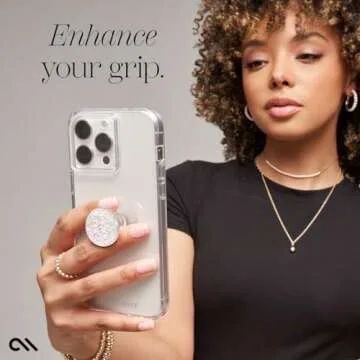 Case-Mate Minis - Cell Phone Stand/Grip - Suction Cup Cell Phone Holder [Removable for Wireless Charging] for iPhones, Android Smartphones, Kindles & More - Twinkle Stardust