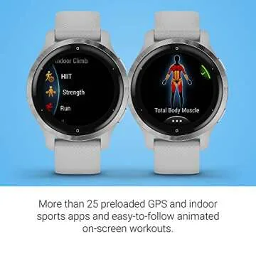 Garmin Venu 2S, Smaller-Sized GPS Smartwatch with Advanced Health Monitoring and Fitness Features, Silver Bezel with Light Gray Case and Silicone Band, (010-02429-02) (Renewed)