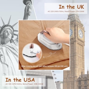 Compact Newbealer Travel Iron - Dual Voltage Mini Iron