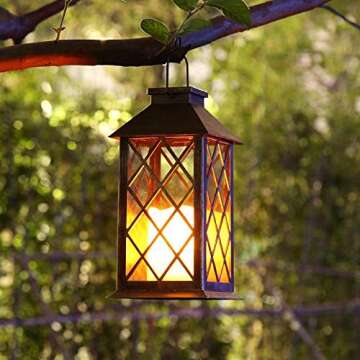 Tomshine LED Solar Lantern for Outdoor Spaces Stylish Light