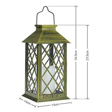 Tomshine LED Solar Lantern for Outdoor Spaces Stylish Light