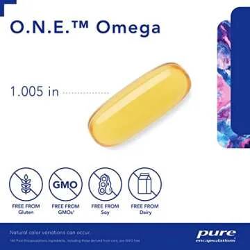 Pure Encapsulations O.N.E. Omega - Fish Oil Supplement for Heart Health, Joints, Skin, Eyes, and Cognition* - Fish Oil Concentrate with EPA and DHA - 30 Softgel Capsules