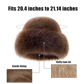 Womens Winter Faux Fur Bucket Hat for Cozy Chic Style
