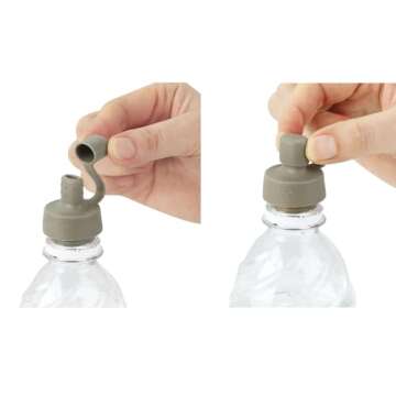 PandaEar Silicone Water Bottle Caps for Kids - No Spill & Fun Colors