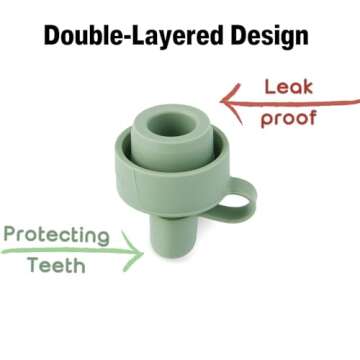 PandaEar Silicone Water Bottle Caps for Kids - No Spill & Fun Colors