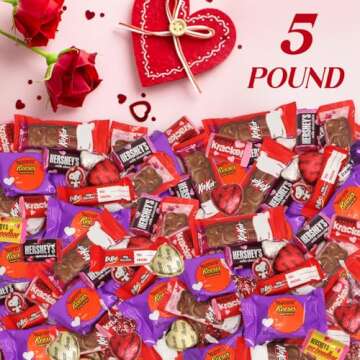 5 Pound Assorted Chocolate Variety - 250 Pieces Perfect for Valentine’s Day Parties