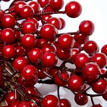 VGIA 18 Inch Stunning Red Berry Wreath Front Door Wreath Design