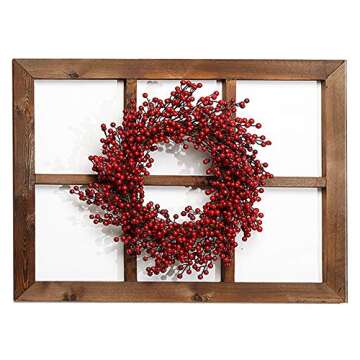 VGIA 18 Inch Stunning Red Berry Wreath Front Door Wreath Design