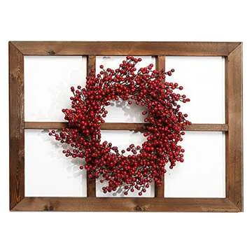 VGIA 18 Inch Stunning Red Berry Wreath Front Door Wreath Design