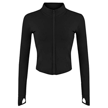 Full Zip Up Cropped Jacket for Women - Stylish Activewear