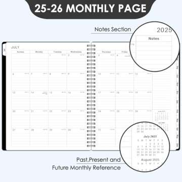2025-2026 Weekly Planner with Flexible Cover and Tabs