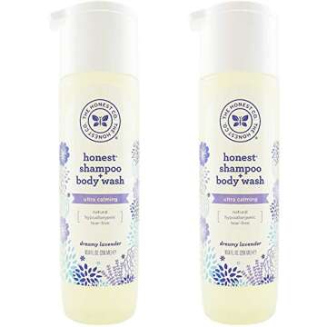 The Honest Company: Dreamy Lavender Scented Shampoo + Body Wash (10 oz) - Pack of 2