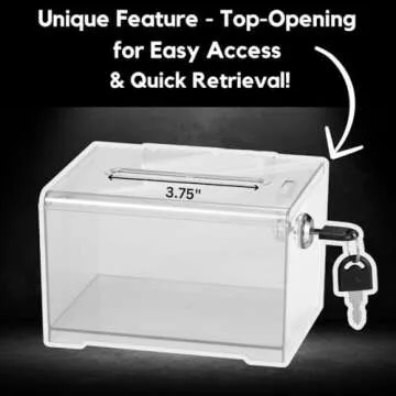 Adir Donation Box with Lock for Fundraising Activities