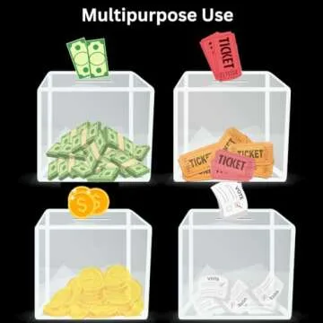 Adir Donation Box with Lock for Fundraising Activities