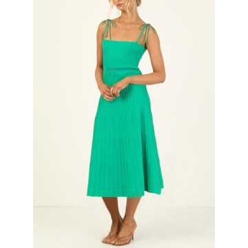 Elegant Women's Ribbed Knit Maxi Dress for Summer Events