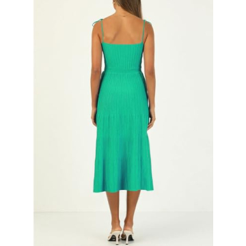 Elegant Women's Ribbed Knit Maxi Dress for Summer Events