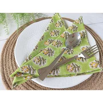 Craftbot Soft Washable Cotton Dinner Napkins - Set of 6