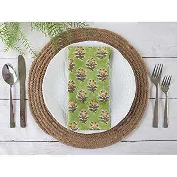 Craftbot Soft Washable Cotton Napkins Set | Eco-Friendly Dining