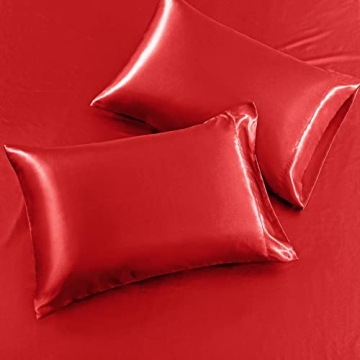 SiinvdaBZX King Satin Sheet Set for Ergonomic Comfort