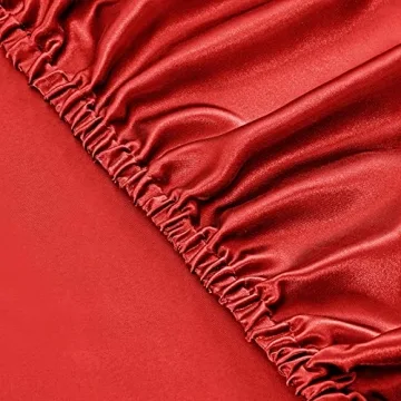 SiinvdaBZX King Satin Sheet Set for Ergonomic Comfort