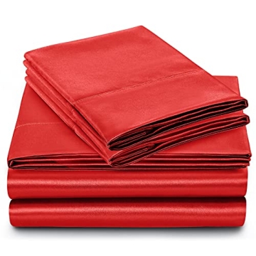 SiinvdaBZX King Satin Sheet Set for Ergonomic Comfort