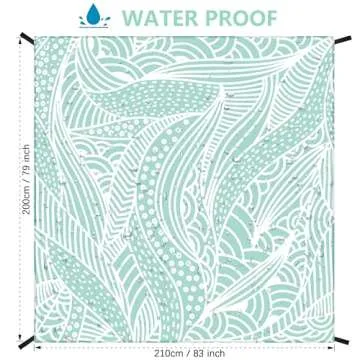 HIHOHO Waterproof Beach Blanket for 1-4 Adults