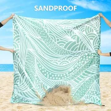 HIHOHO Waterproof Beach Blanket for 1-4 Adults