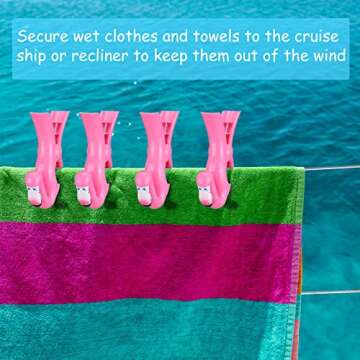 Moptrek Towel Clips for Beach Chairs & Fun Designs