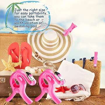 Moptrek Towel Clips for Beach Chairs & Fun Designs