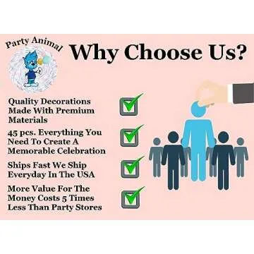 Rose Gold 21st Birthday Party Decorations Set - 45 Pieces