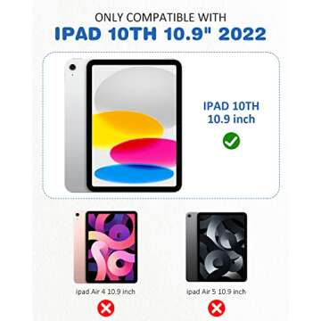 XIRON 2 PACK Paper Screen Protector for iPad 10th Generation 2022(10.9 Inch), Matte PET Film for iPa...