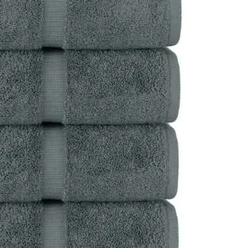 Chakir Turkish Linens | Hotel & Spa Quality 100% Cotton Premium Turkish Towels | Soft & Absorbent (8-Piece Towel Sets, Dark Gray)