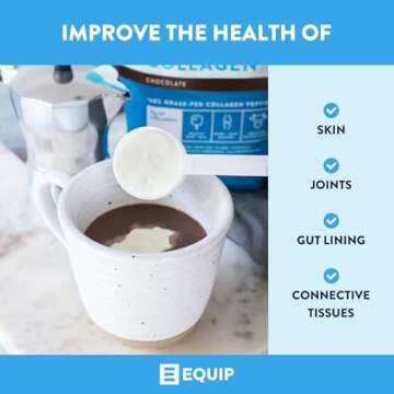 Equip Foods Grass Fed Collagen Powder | Hydrolyzed Bovine Collagen Peptides with Amino Acids | Prime...