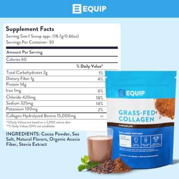 Equip Foods Grass Fed Collagen Powder for Healthy Joints & Skin