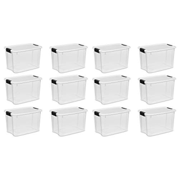 Sterilite 30 Quart Ultra Latch Storage Box Set - 12 Pack for Perfect Organization