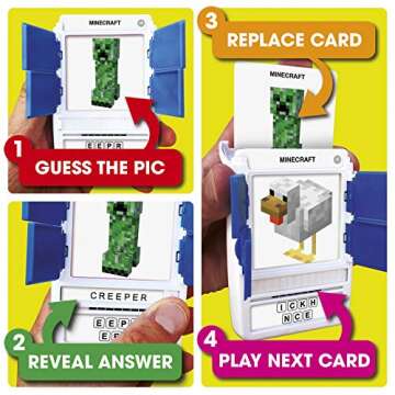 100 PICS Unofficial & Independent Minecraft Guide - Guess 100 Minecraft Items | Flash Cards with Slide Reveal Case | Card Game, Gift, Stocking Stuffer | for Kids and Adults | Ages 6+