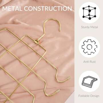 ZEDODIER Tank Top Hanger, 4 Pack Space Saving Bra Hangers, Non-Slip Hanging Sport Bras Holder, Close...