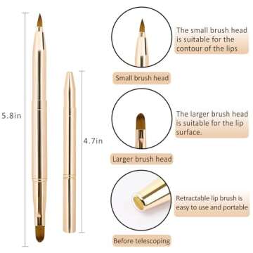 Yrarbil 5-Piece Lip Brush Set for Exfoliation & Application