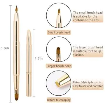 Yrarbil 5-Piece Lip Brush Set for Exfoliation & Application