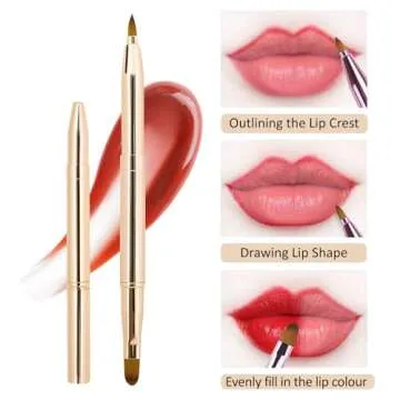 Yrarbil 5-Piece Lip Brush Set for Exfoliation & Application