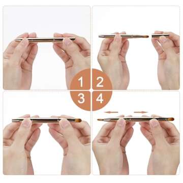 Yrarbil 5-Piece Lip Brush Set for Exfoliation & Application