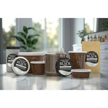 African Black Soap Paste 16 oz 100% Natural Raw soap for Acne, Eczema, Psoriasis, and Dry Skin Scar Removal Face And Body Wash. Handmade imported from Ghana