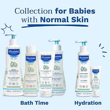 Mustela Baby Gentle Shampoo with Natural Avocado - Hair Care for Kids of all Ages & Hair Types - Tear-Free & Biodegradable Formula - 16.9 fl. oz.