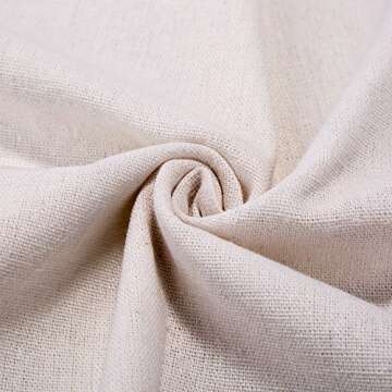 Natural Linen Fabric Solid Colors for Crafting, 62x20 inches
