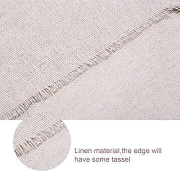 Natural Linen Fabric Solid Colors for Crafting, 62x20 inches