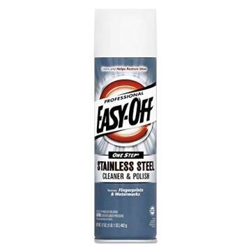 Easy-Off Professional Stainless Steel Cleaner & Polish - 17 oz Can for Grills, Ovens & Appliances