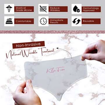 Klara Faire Chest wrinkle pads 4 pack | Decollete anti wrinkle chest pads | Chest Wrinkle Pads Sleeping | Anti wrinkle Chest pads | Washable Chest Wrinkle Prevention