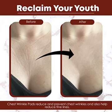 Klara Faire Chest wrinkle pads 4 pack | Decollete anti wrinkle chest pads | Chest Wrinkle Pads Sleeping | Anti wrinkle Chest pads | Washable Chest Wrinkle Prevention