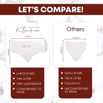 Klara Faire Chest wrinkle pads 4 pack | Decollete anti wrinkle chest pads | Chest Wrinkle Pads Sleeping | Anti wrinkle Chest pads | Washable Chest Wrinkle Prevention