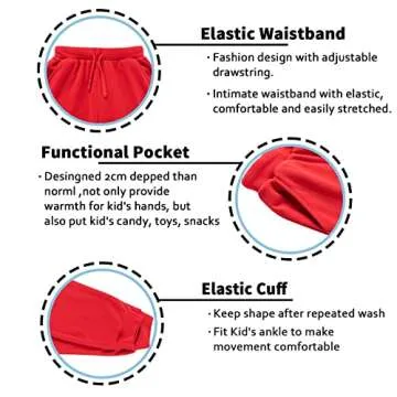 Kid Nation Unisex Fleece Jogger Sweatpants for Kids